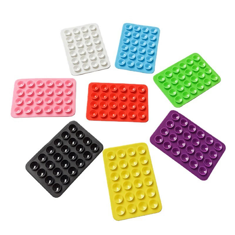 Double-Sided Silicone Suction Pad for Mobile Phone - Fixture Suction Cup with Adhesive Silicone Rubber Sucker Pad