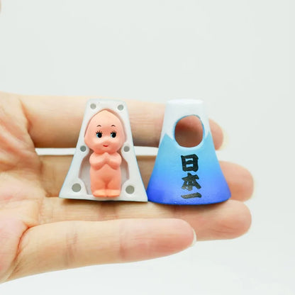 Kewpie Blind Box Dolls - Lucky Cat, Mount Fuji, and Cherry Blossom Collectible Ornaments