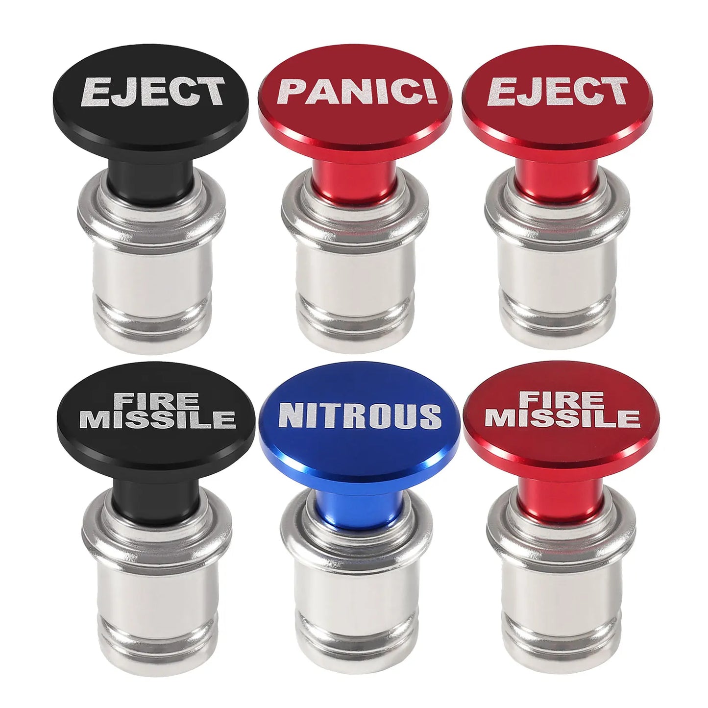 Fire Missiles Button Car Cigarette Lighter – Anodized Aluminum 12V Replacement for Most Vehicles