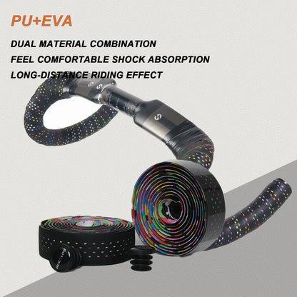 BUCKLOS Road Bike Handlebar Tape – Soft PU EVA Anti-Slip Shock-Absorbing Grip for Gravel and Cycling