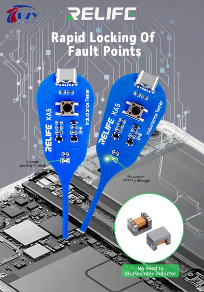 RELIFE XA5 Inductance Tester - Non Contact Electromagnetic Fault Detector for Phone PCB Motherboard Repair Diagnostics