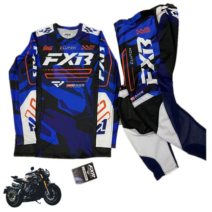 NEW FXR Off-Road Motorcycle Clothing Set – MX Jersey & Pants Combo for Dirt Bike Racing & Motocross