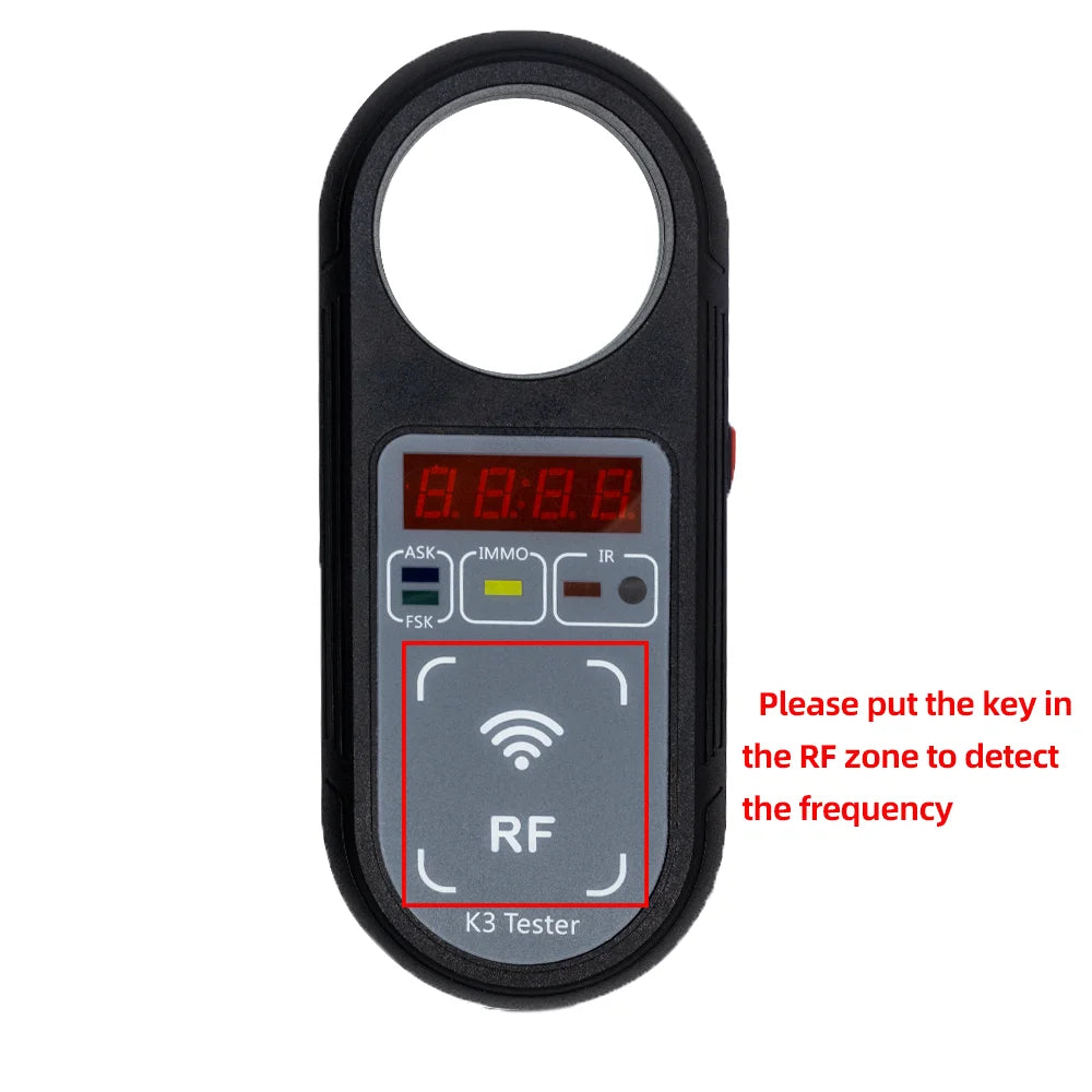 AIKKEY K3 Remote Key Frequency Tester - Portable 100–999MHz ASK/FSK Signal Detector for Automotive Key Testing