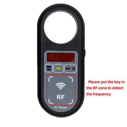 AIKKEY K3 Remote Key Frequency Tester - Portable 100–999MHz ASK/FSK Signal Detector for Automotive Key Testing