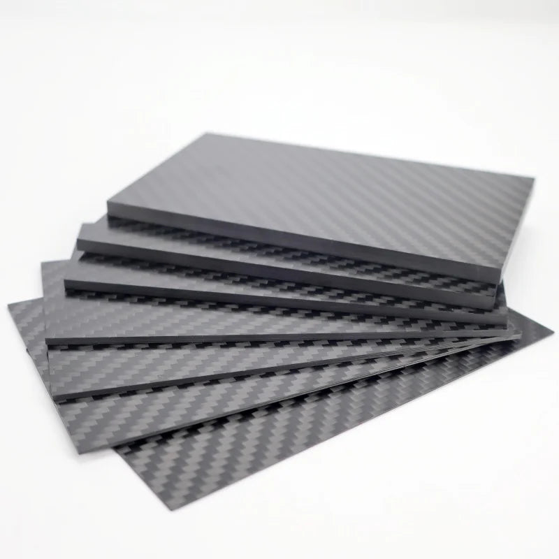 Real Carbon Fiber Plate 125×75mm - High-Strength Composite Sheet for Drone DIY Projects, 0.5–5mm Thickness