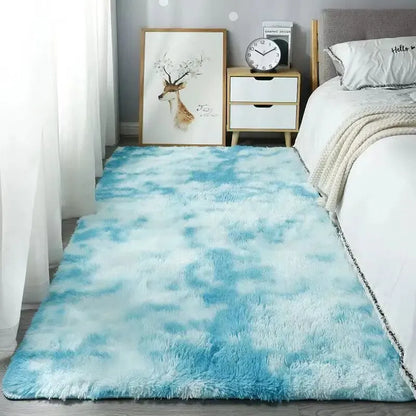 VIKAMA Fluffy Shaggy Rugs – Non-Slip, Machine Washable Soft Plush Area Rugs for Bedroom, Modern Design
