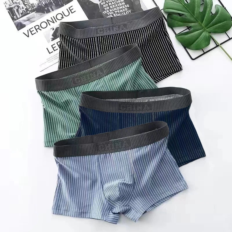 Men’s Cotton Boxer Shorts – Sexy U-Convex Underwear Panties, Comfortable Male Underpants with Free Shipping