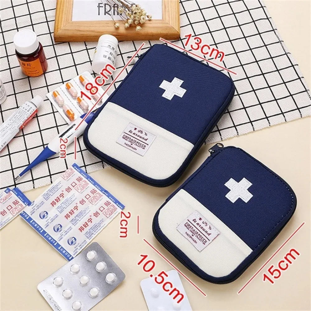 Portable Medicine Bag – Cute First Aid Kit Organizer, Medical Emergency Kit for Travel, Outdoor & Household Pill Storage