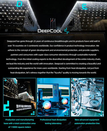 DeepCool AK500S Digital Display CPU Cooler - 5 Heat Pipes, 240W TDP, Compatible with LGA1700/1200/115X/AM4/AM5