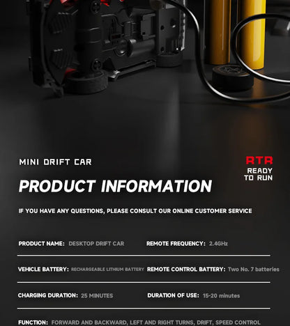 KF20 1:64 RC Drift Car — 2.4G High-Speed 4-Wheel Mini Remote Control Racing Toy for Kids