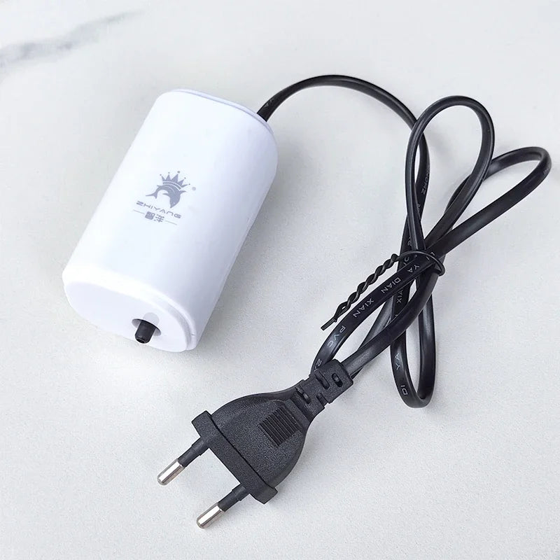 Ultra Silent 3W Aquarium Air Pump - 220V-240V Mini Fish Tank Oxygen Compressor (110V Option)