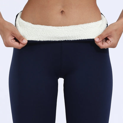 Women’s Velvet Leggings – High-Waist Thick Thermal Stretch Pants, Warm Winter Cold-Resistant Tights