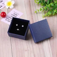 24pcs Jewelry Gift Boxes - 9x9x3cm Velvet Sponge Travel Organizer Cases for Rings Earrings Necklace Storage