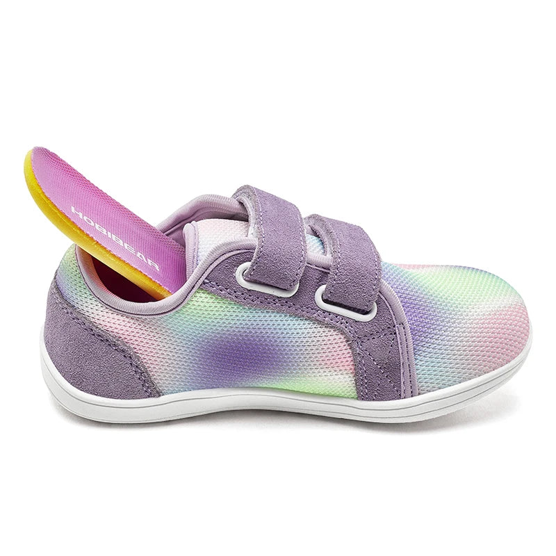 HOBIBEAR Kids Barefoot Sneakers – Lightweight Breathable Mesh Shoes with Hook & Loop, Wide Toe for Toddlers & Kids