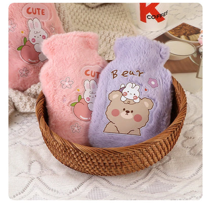 500ML Cute Kawaii Hot Water Bottle — Portable Winter Hand & Bed Warmer for Girls