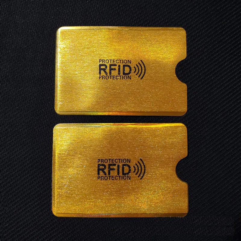 10PCS RFID Card Protector Sleeves - Anti Scan NFC Blocking Aluminum Foil Credit Card Holder