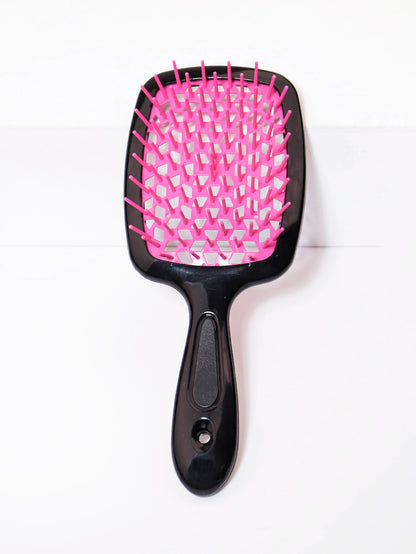 Tangled Hair Combing Massage Brush — Hollow Curly Hair Salon Brush for Real Hair & Wigs