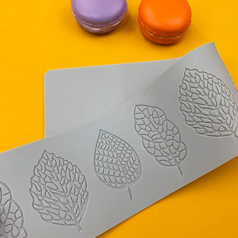 Chinoiserie Pavilion Silicone Mold — DIY Leaf, Flower & Swan Sugar Lace Pad for Chocolate & Crisp Cake Decoration