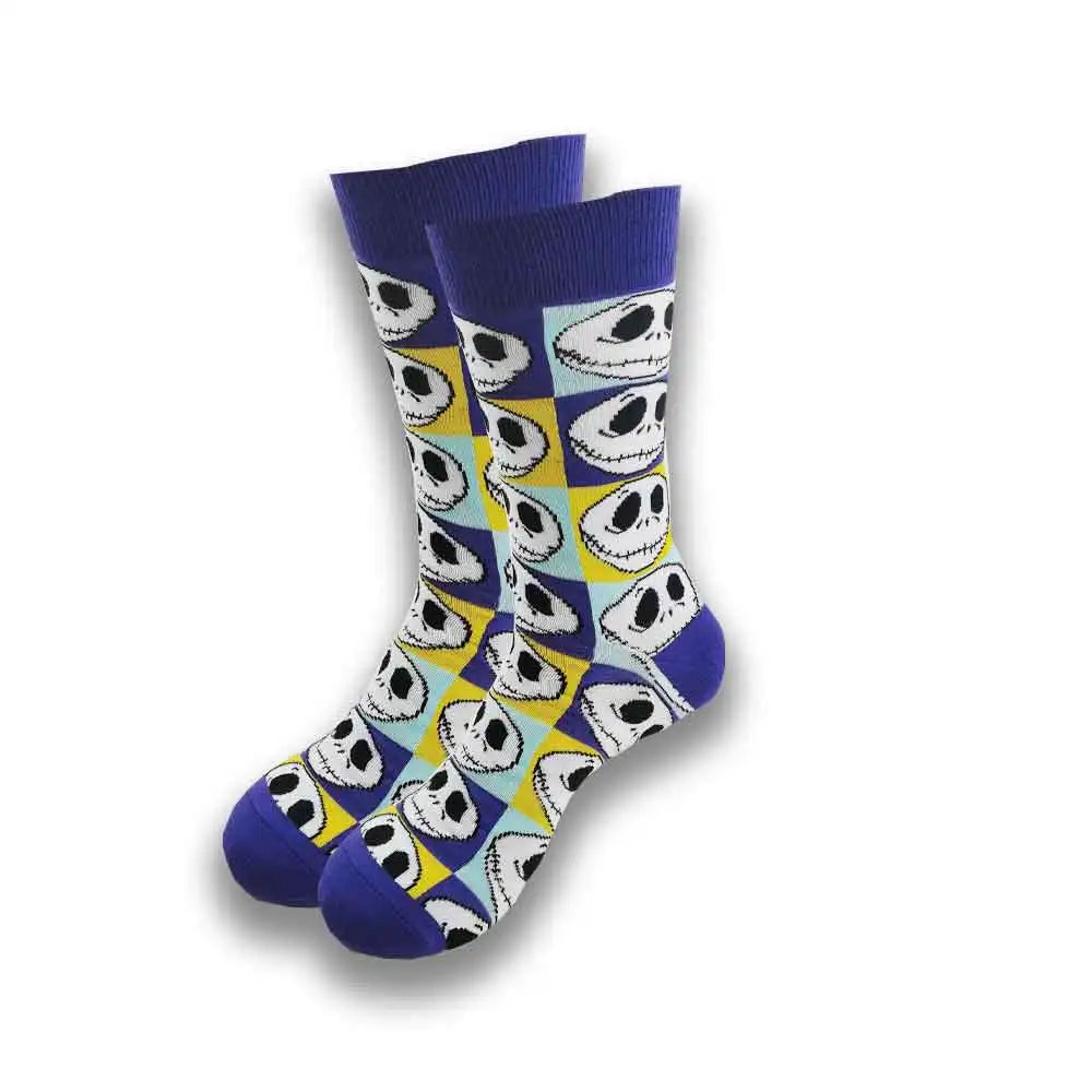 Cartoon Animation Fashion Socks for Men & Women – Autumn Winter Street Style Trendy Casual Combed Cotton Socks