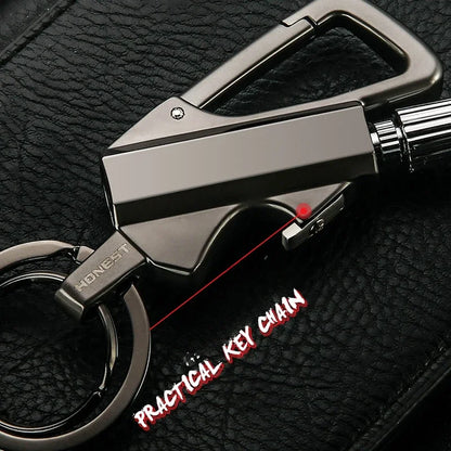 Outdoor Multifunctional Keychain Lighter — Portable Metal Kerosene Ignition Tool for Camping