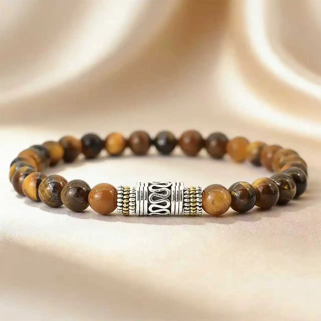 6mm Natural Stone Yoga Bracelet – Unisex Tibetan Buddhist Meditation Beads, Lucky Red Sanskrit Minimalist Retro Couple Wrist Jewelry