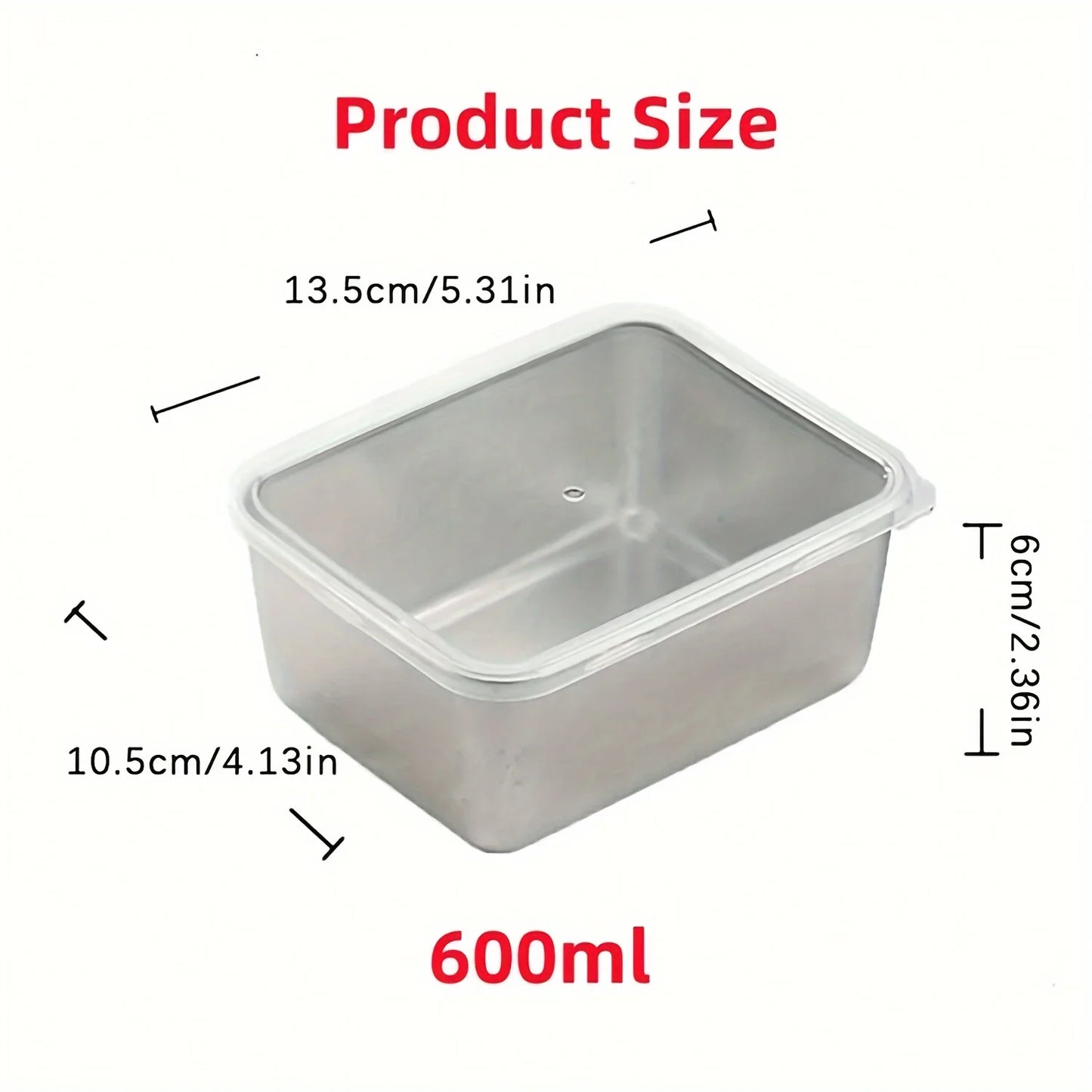 6-Piece Stainless Steel Food Storage Containers Set - Leakproof Stackable Reusable Lunch Boxes for Camping, Picnic & School