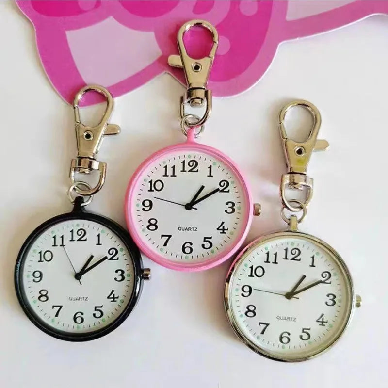 Mini Cute Quartz Pocket Watch - Compact Keyring Watch for Nurses, Doctors, Students, and Everyday Gifts