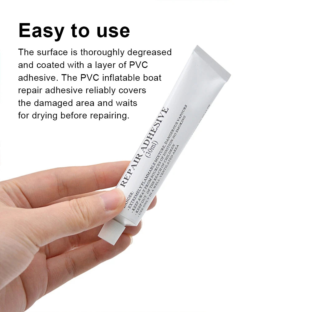 30ml/60ml PVC Adhesive Repair Glue – Waterproof Glue for Inflatable Boats, Toys, Kayaks & Swimming Rings