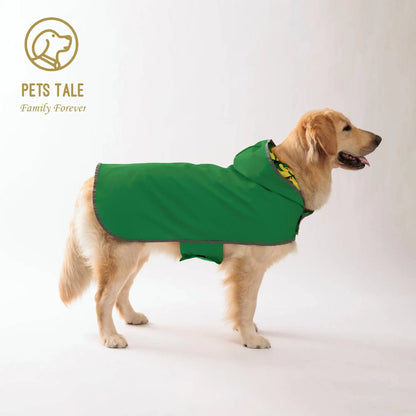 Double-Layer Yellow Raincoat for Dogs: Keep Your Pup Dry & Stylish with Two-Way Wear!