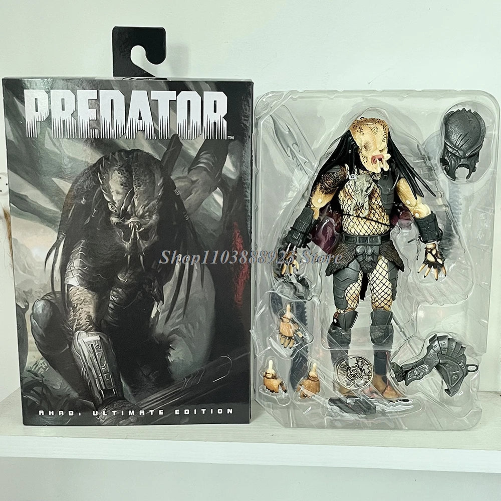 NECA Predator Ultimate Action Figure – Shaman, Elder, Armored & Jungle Hunter Snake Vision Alien Collectible Model Toy Gift