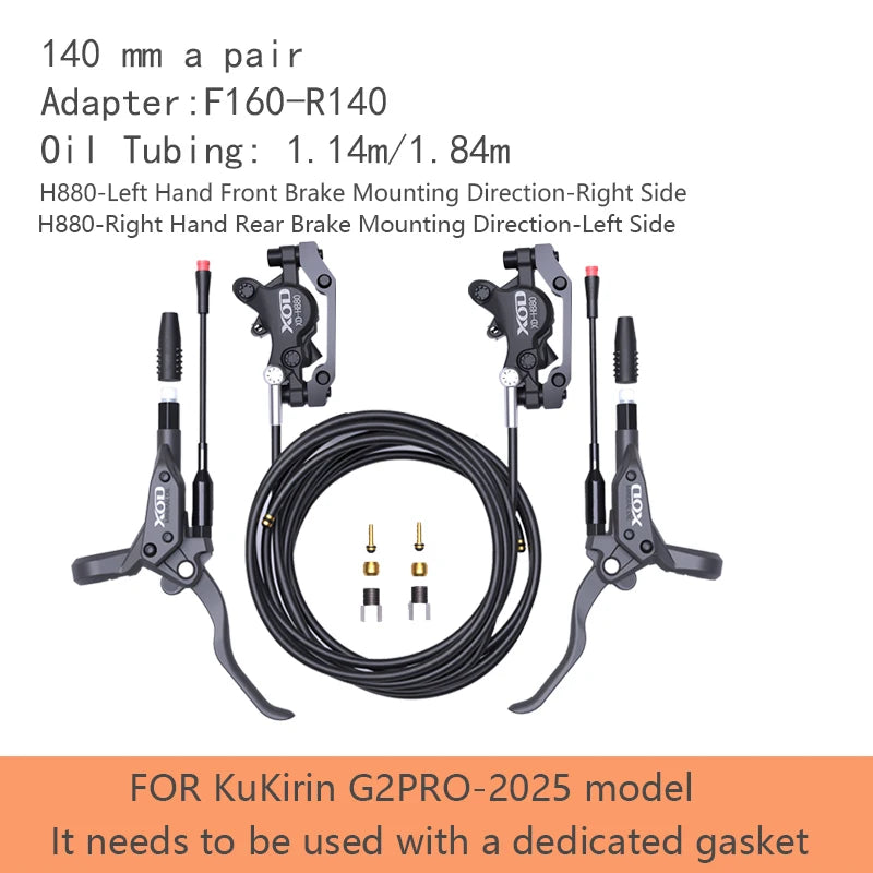 XOD H800/H880 Hydraulic Disc Brake - Hydraulic Oil Brake System for KUKIRIN G2 Master, G2 MAX and G2 Pro Electric Scooters