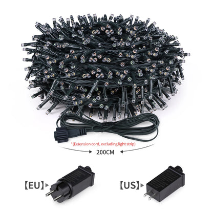Outdoor LED String Lights — Waterproof Christmas & Fairy Garland for Garden, Home, and Holiday Party Decor