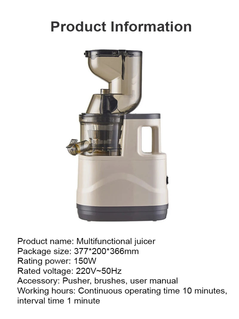 Portable Electric Fruit Juicer — Mini Household Juicer Cup for Fresh Orange & Fruit Juice Separation