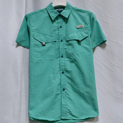 Men’s Short Sleeve Casual Shirt - Stylish Lightweight Fishing & Summer Menswear Top