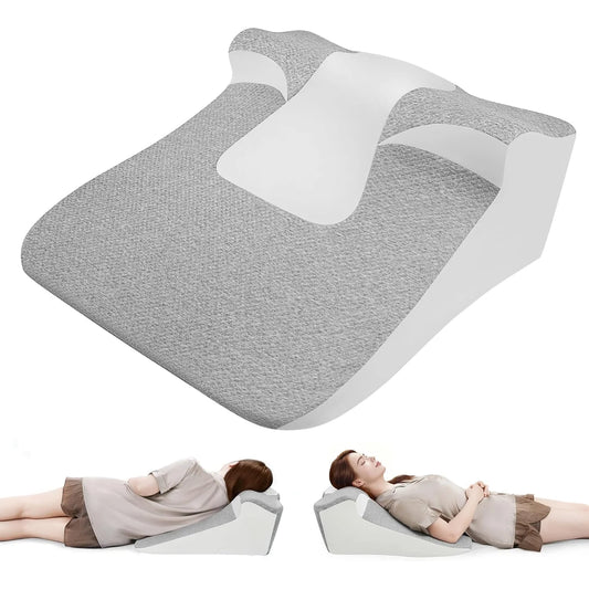 Bed Wedge Pillow for Sleeping — Ergonomic Support for Acid Reflux, Reading, and Prone Position, Ideal for Couples