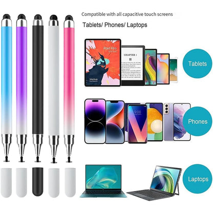 2-in-1 Universal Stylus Pen - Touch Screen Pencil for iPad, iPhone, Android & Tablets
