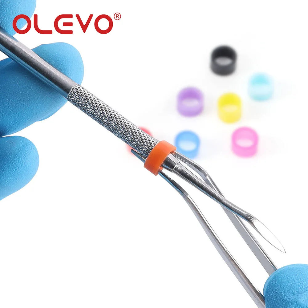 100pcs Dental Silicone Color Code Rings - Autoclavable Instrument Marking Bands for Dentist Surgical Tools Identification