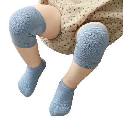 Baby Knee Pads Socks Set – Anti-Slip Crawling Safety Socks for Girls & Boys, Solid Color Leg Protector
