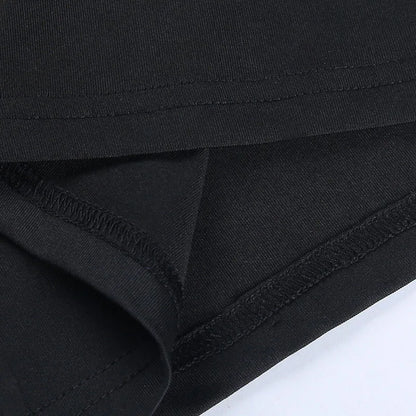 Gothic Dark Cosplay Dress – High Split Y2K Bandage Halter Slim Midi Black Grunge Partywear
