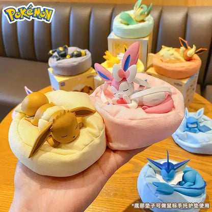 Genuine Pokémon Eevee Sleeping Pose Blind Box – Fantasy Beast Mystery Anime Figure, Cute Lucky Doll Toy & Collectible Gift Decoration