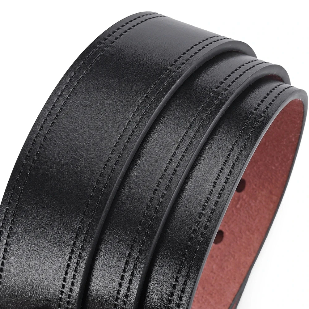 Genuine Leather Men's Belt – High-Quality Buckle, Cowskin Casual & Business Waistband, Male Fashion Designer 2024 New