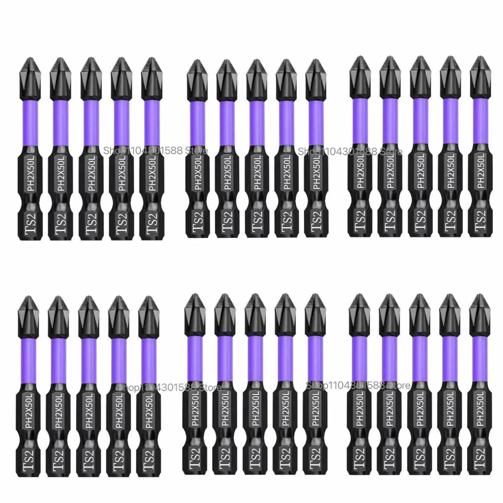 5–60PCS PH2 Magnetic Impact Driver Bit Set – Alloy Steel Cross Screwdriver Bits for Drill & Screw Driving Non-Slip Tool Kit
