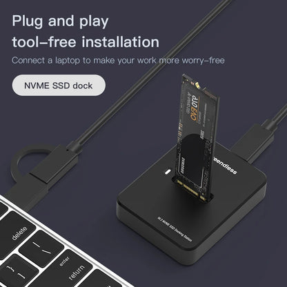 Blueendless External SSD Hard Disk NVME Enclosure – 10G Online Reading/Writing Speed, M.2 NVME SD Docking Station Case