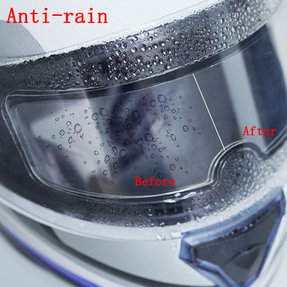 4PCS Universal Motorcycle Helmet Anti-Fog & Rainproof Film - Clear Coating Sticker for Helmet Accessories