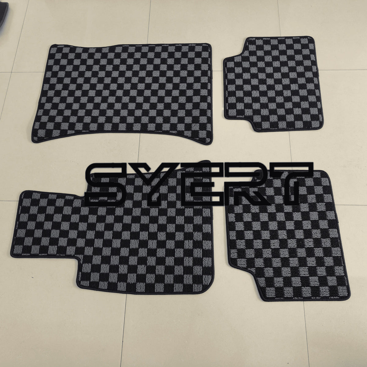 BMW 3-Series E90 Floor Mats - Checkerboard Anti-Slip Carpet Mats for 2006–2012 LHD Models, All-Weather Protection