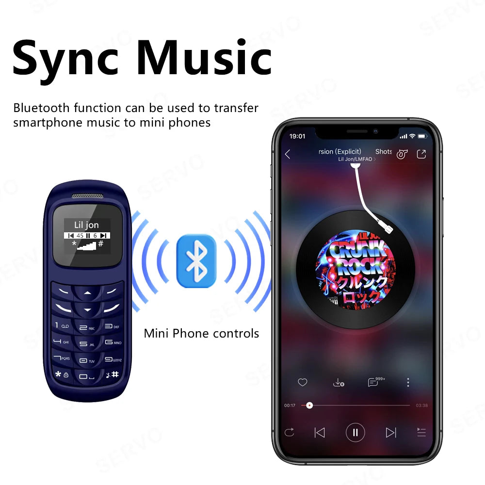 Unlocked Mini Mobile Phone – Bluetooth, Voice Changer, Automatic Call Recording, Magic Voice, Portable Cheap Cellphone