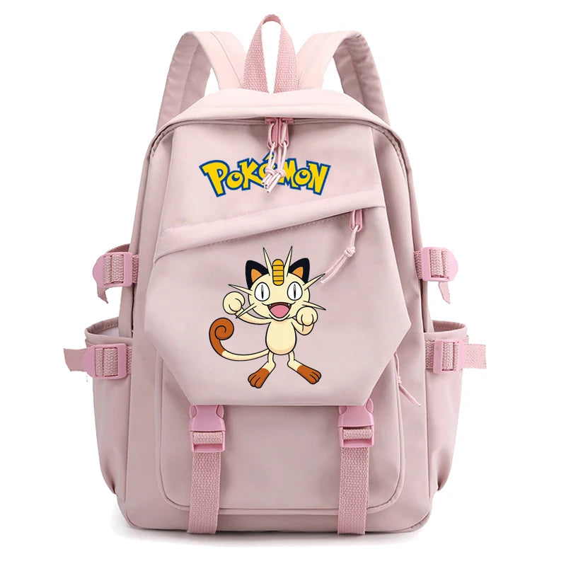 Pokemon Waterproof Women’s Backpack – Pikachu, Gengar, Snorlax Schoolbag for Girls & Students