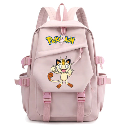 Pokemon Waterproof Women’s Backpack – Pikachu, Gengar, Snorlax Schoolbag for Girls & Students