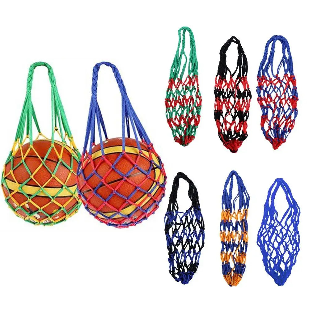 Nylon Drawstring Ball Storage Bag - Multi-Sport Carry Bag for Basketball, Soccer, Volleyball, Football - Youth Self Trainer Kick Net