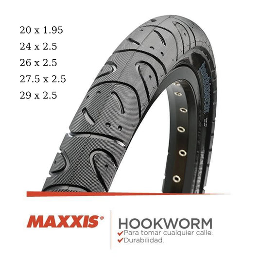 MAXXIS Hookworm BMX Bike Tire – 26x2.5 Wire Bead Clincher for Street, Park & Flatland